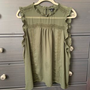 Navy green blouse